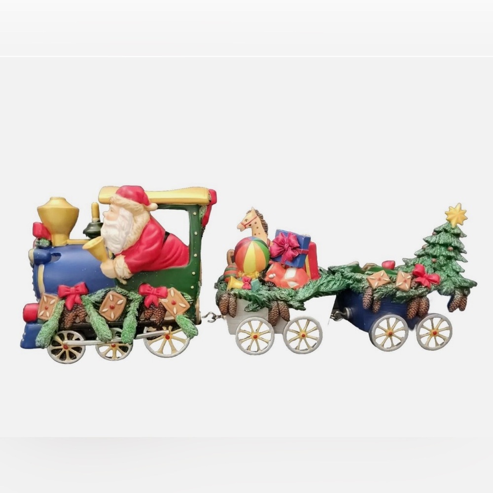 Party Lite Ceramic Santa Train Tealight
Candle Holder